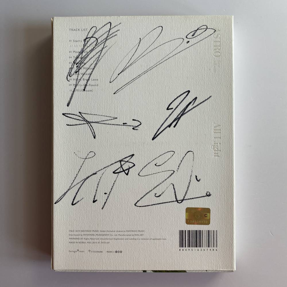 ASTRO SIGNED 1ST ALBUM 'ALL LIGHT' - WHITE VERSION